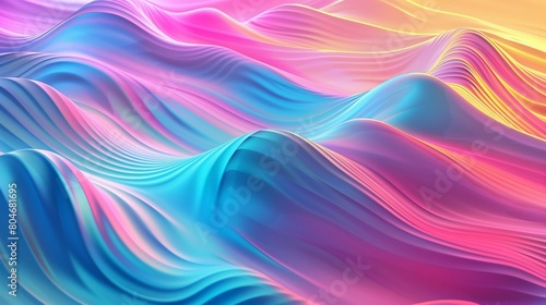colorful and liquid smooth background with purple neon gradient  fluid vivid wallpaper with curve and wave shapes  iridescent tech silk style