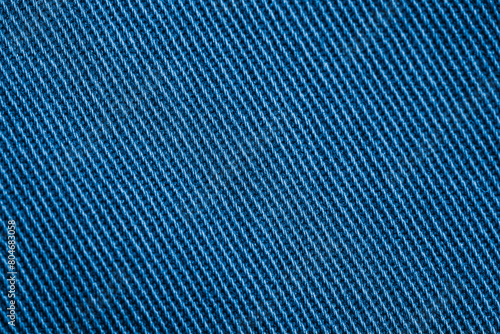 Closeup of blue textured cloth background