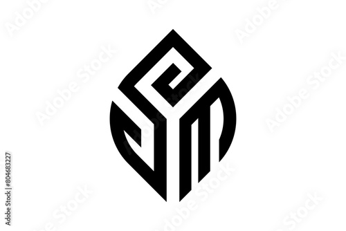 Template logo letter  SM ,for company branding logo