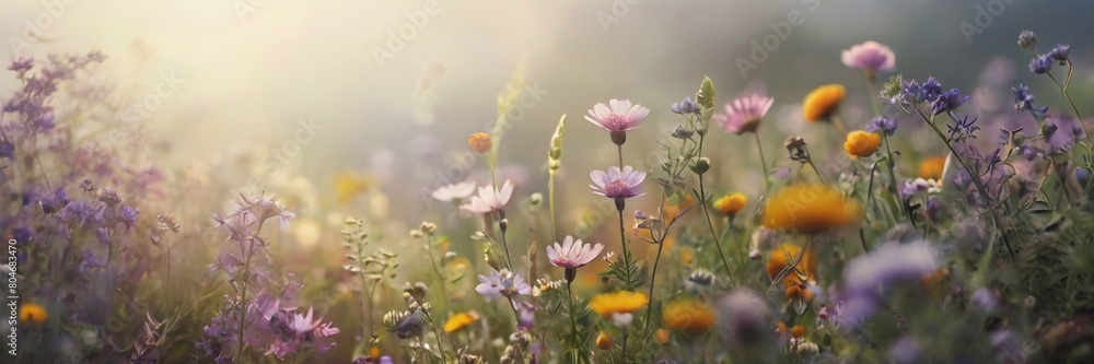 Fototapeta premium Beautiful sparkling flowers. AI generated illustration