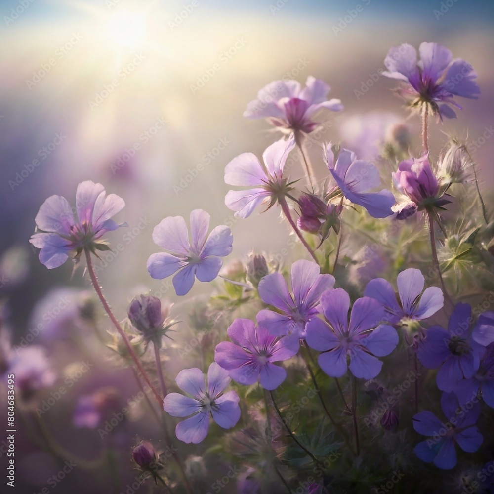 Beautiful sparkling flowers. AI generated illustration Beautiful sparkling flowers. AI generated illustration