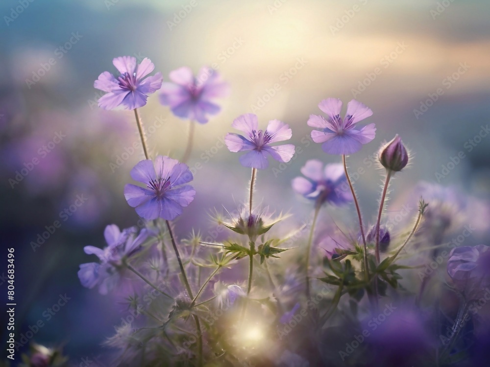 Naklejka premium Beautiful sparkling flowers. AI generated illustration