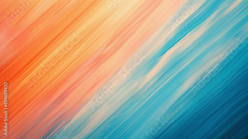 Wallpaper Mural acute diagonal stripes of dusk tangerine and azure, ideal for an elegant abstract background Torontodigital.ca