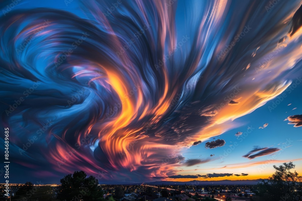mesmerizing timelapse of swirling clouds in fastmoving sky abstract photography