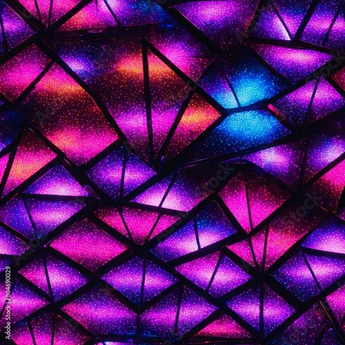 Neon Lights Seamless Pattern Background