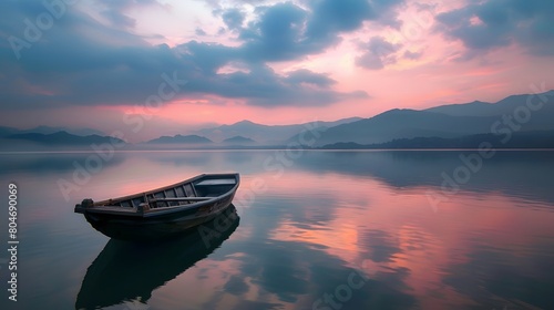 湖に浮かぶボート © StudioFF