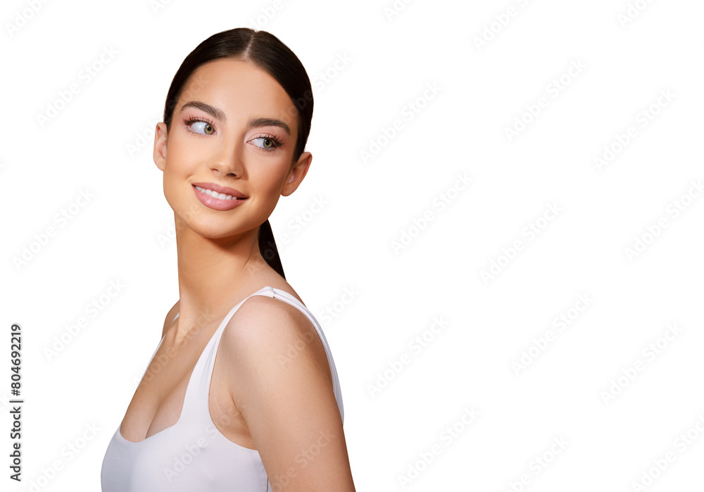 Beautiful young woman, beauty portrait, isolated. PNG file with transparent background. Beautiful young woman, beauty portrait, isolated. PNG file with transparent background.