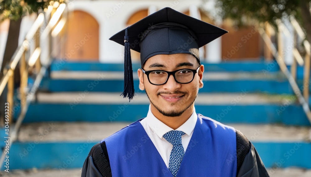 Arabic Male Graduate - Celebrating Graduation from College or ...