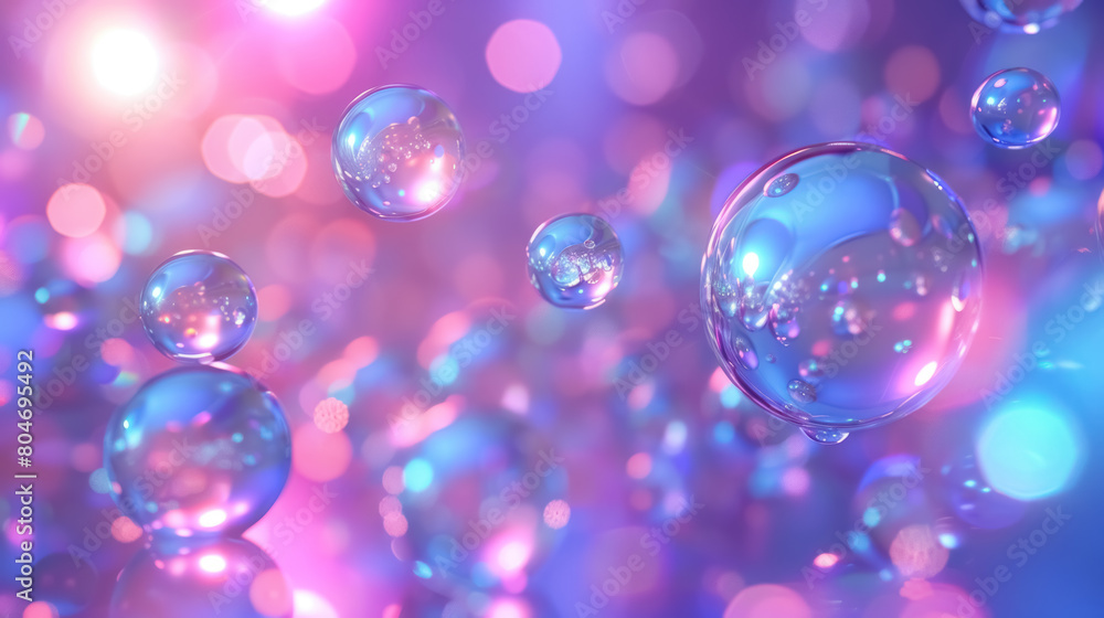 floating transparent 3D balls on glowing blue background for futuristic technology concept, desktop wallpaper floating transparent 3D balls on glowing blue background for futuristic technology concept, desktop wallpaper