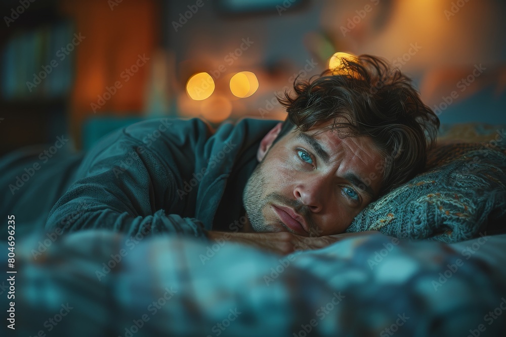 An individual captured in an intimate moment, covered face with focus on the cozy bedding and ambient lighting An individual captured in an intimate moment, covered face with focus on the cozy bedding and ambient lighting