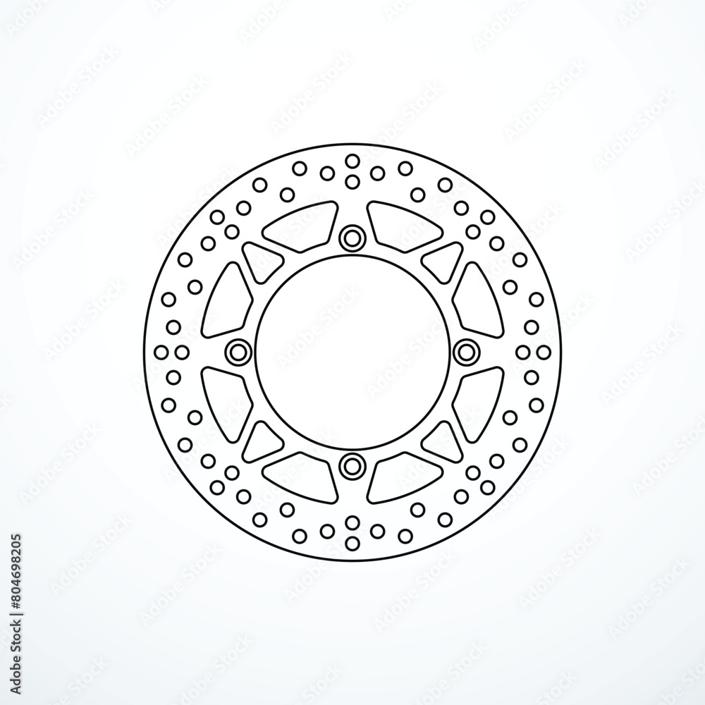 Motorcycle brake disc rotor icon. Vector illustration Motorcycle brake disc rotor icon. Vector illustration