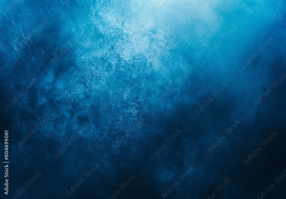 Obraz premium Abstract blue gradient background with blurred grainy texture
