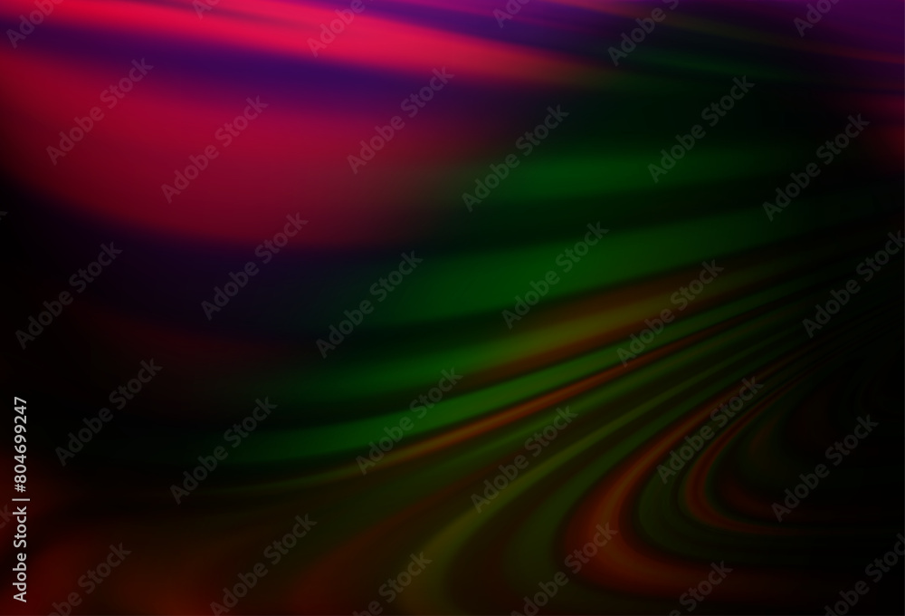 Fototapeta premium Dark Multicolor, Rainbow vector template with abstract lines.