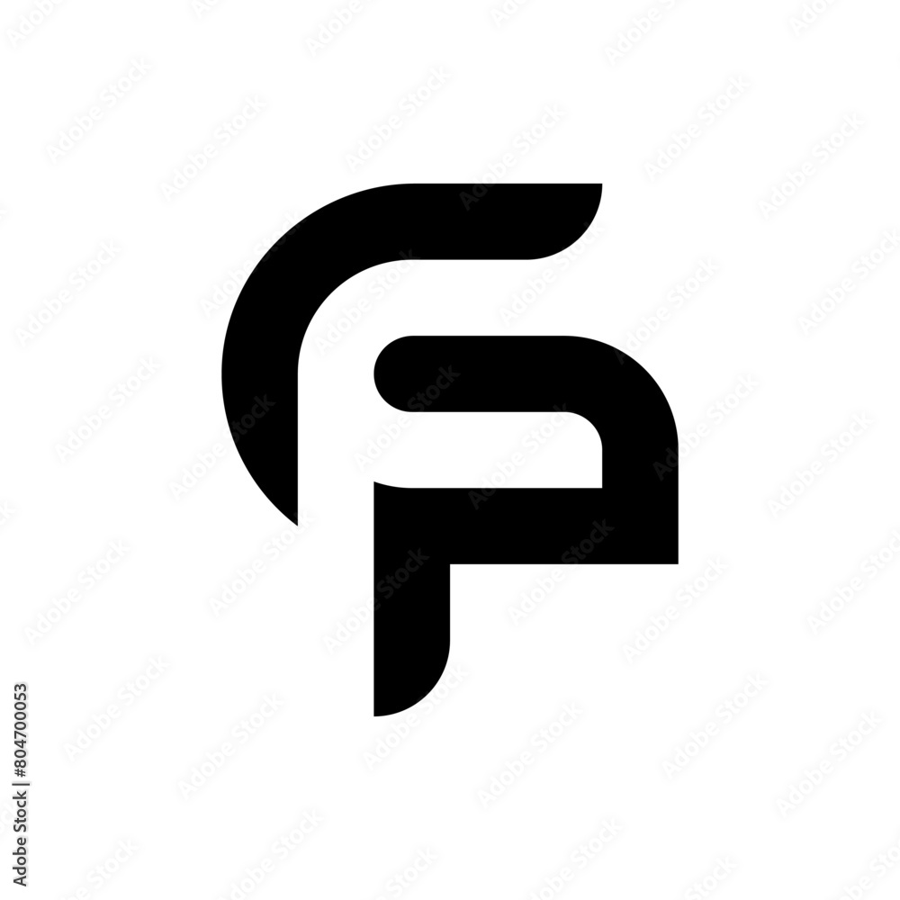 Creative letter GP monogram logo Creative letter GP monogram logo