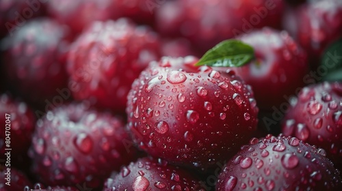 A Pile of Red Apples With Water Droplets