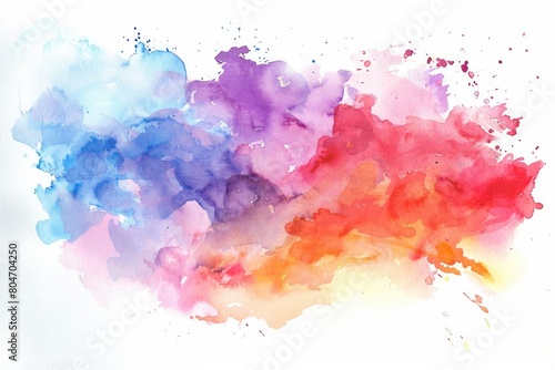 Abstract watercolor art hand paint on white background Watercolor background - generative ai