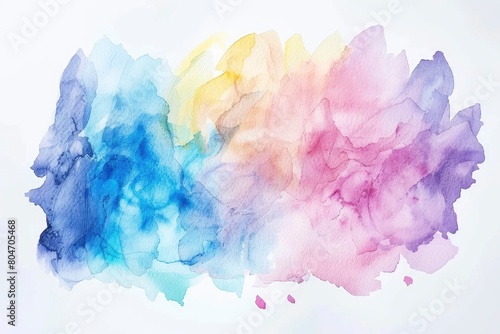 Abstract watercolor art hand paint on white background,Watercolor background - generative ai