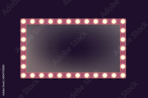 a red marquee with lights front view