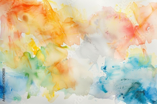 Abstract watercolor art hand paint on white background,Watercolor background - generative ai © Nia™