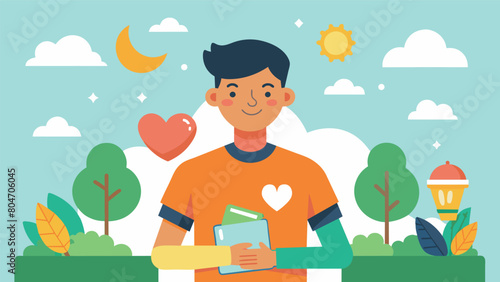 A student participating in a volunteer event or community service project using their time to give back and create a sense of purpose and balance in.