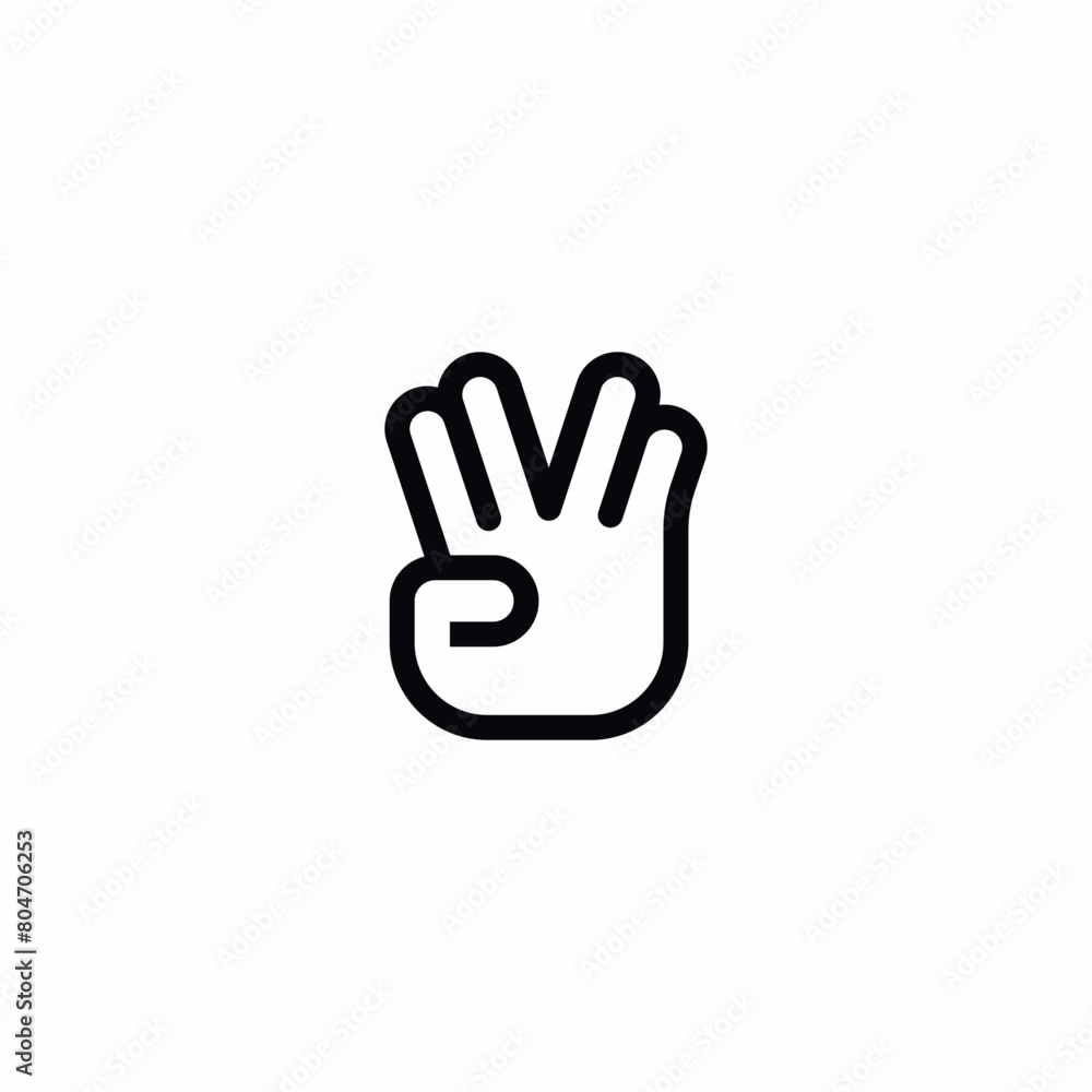four fingers thumbs hand gesture icon four fingers thumbs hand gesture icon