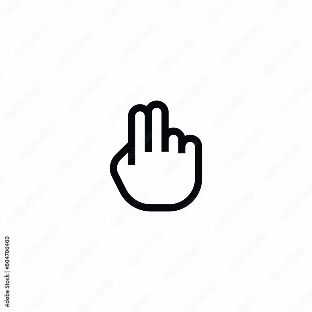 two fingers hand gesture icon two fingers hand gesture icon
