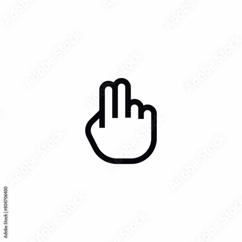 two fingers hand gesture icon