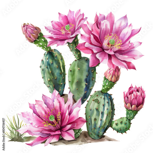 cactus flower isolated on white