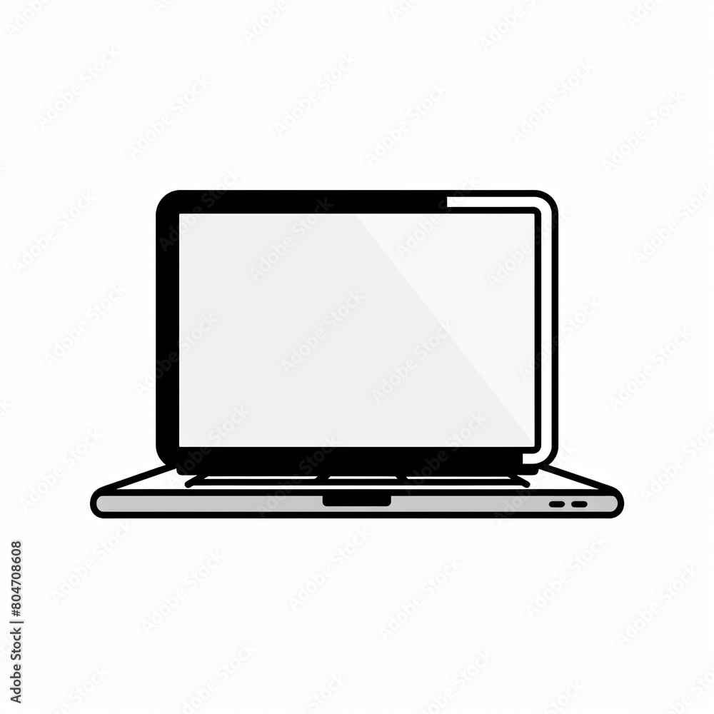 laptop icon with empty screen laptop icon with empty screen