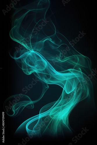blue smoke on black background © Artur