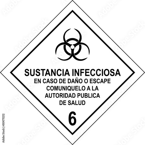 vm6.3, señales, señal, biohazard, sustancia infecciosa, 6, infecciosa, pictograma, sustancia, riesgo, vector, imagen, indicar, anuncio, aviso, señalética, icono, símbolo, ilustración, seguridad,