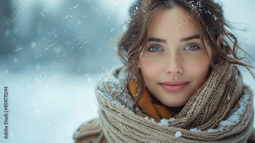 Woman in Yellow Hat and Scarf