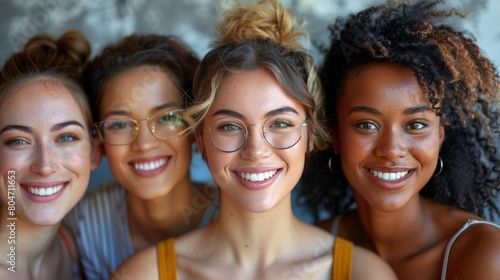 Woman Wearing Glasses Smiling at Camera
