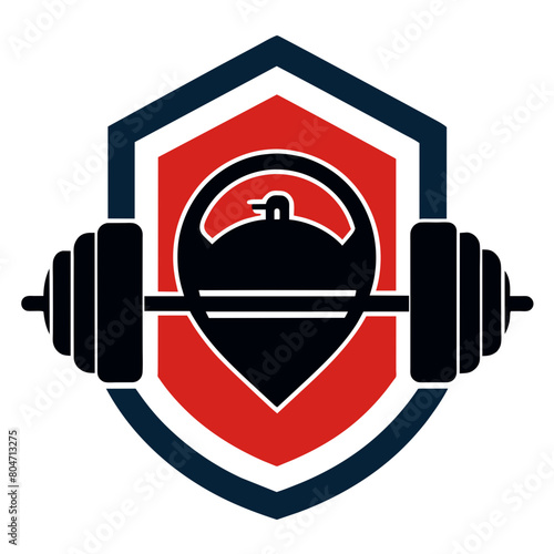 barbell and kettlebell logo