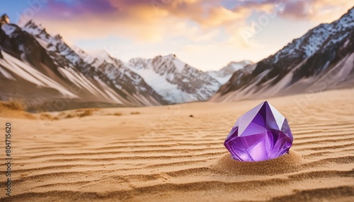 fantasy landscape with sandy glaciers and purple crystal concept art fantasy