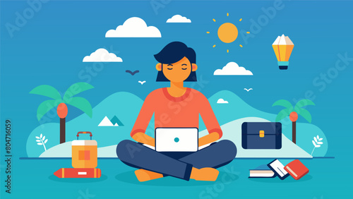 An individual taking a digital detox vacation purposely disconnecting from technology and fully immersing themselves in the present moment..