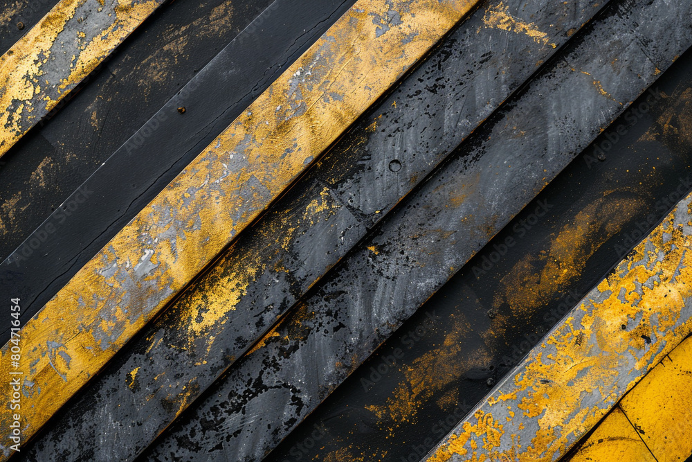 acute diagonal stripes of charcoal gray and gilded yellow, ideal for an elegant abstract background