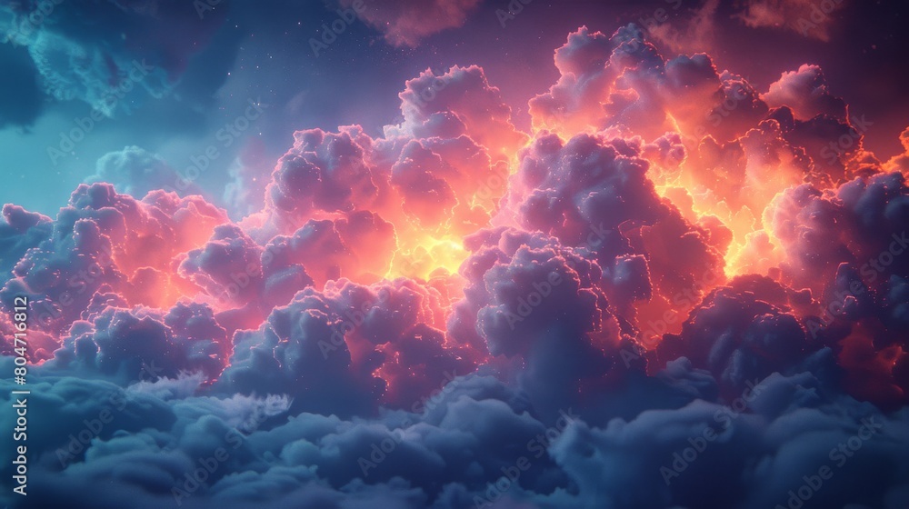 Colorful Clouds Filling the Sky