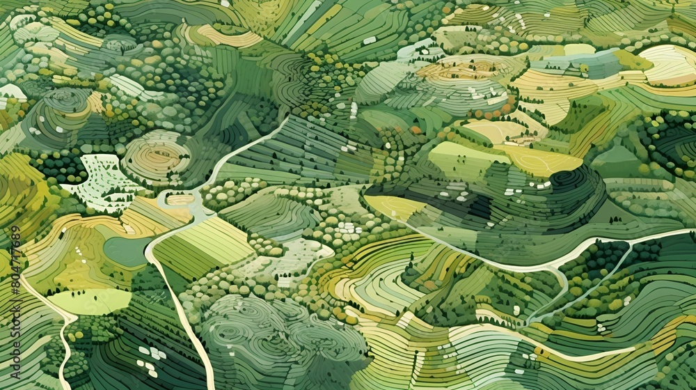 Fototapeta premium Engineers in the Green: A Visionary Scene of Collaborative Innovation