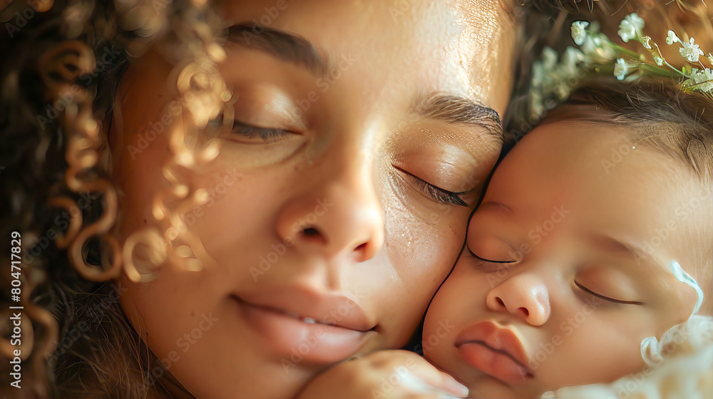 Tender maternal embrace on mother’s day Tender maternal embrace on mother’s day