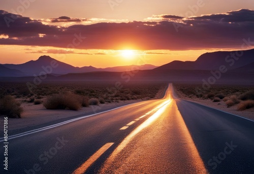  desert road sunset mountain rock sun sundown horizon sky evening night summer nature ecology stone landscape auto car asphalt automobile country countryside rural holiday day 