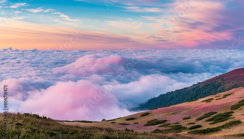 ethereal cloudscape with vibrant colors