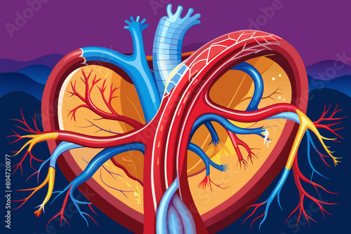 arteries vector illustration