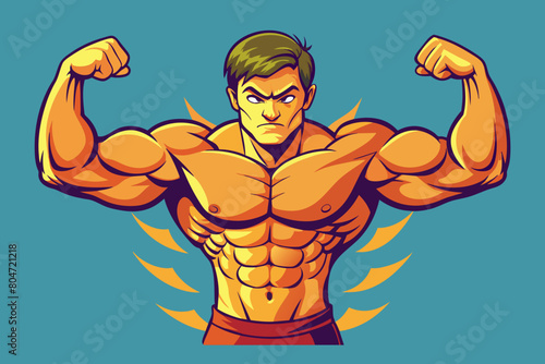 biceps cartoon vector illustration