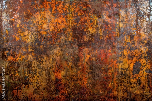 Rusted Iron Texture with Varied Patterns and Colors