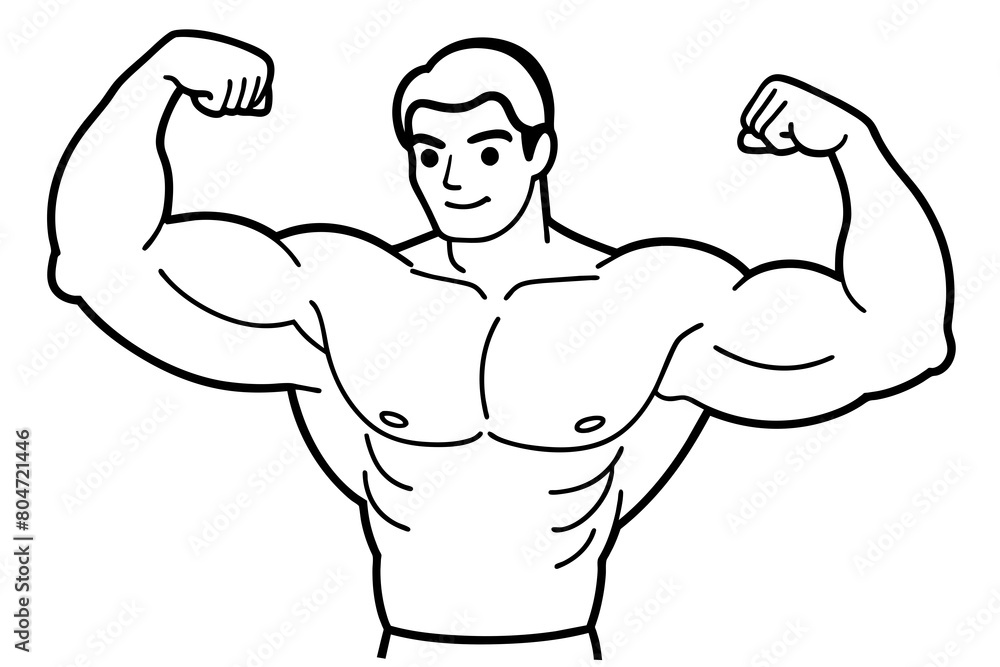 biceps line art silhouette illustration biceps line art silhouette illustration