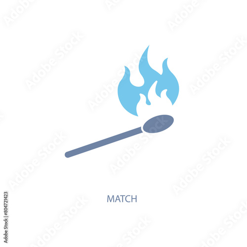 match concept line icon. Simple element illustration.match concept outline symbol design.