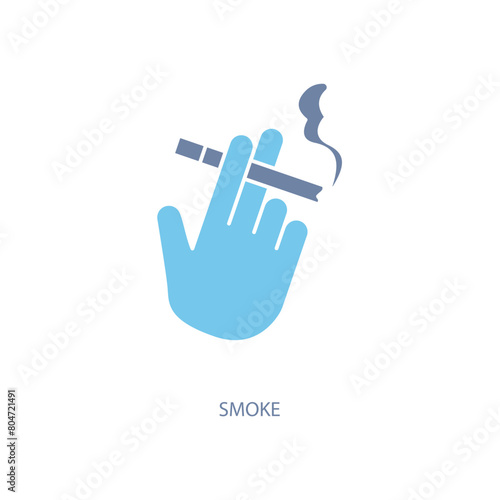 smoke concept line icon. Simple element illustration.smoke concept outline symbol design.