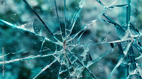 damaged cracked glass background, shattered broken glass pattern, damaged pieces of window