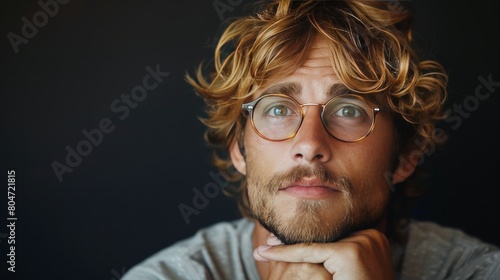 Man Wearing Glasses and Pink Shirt